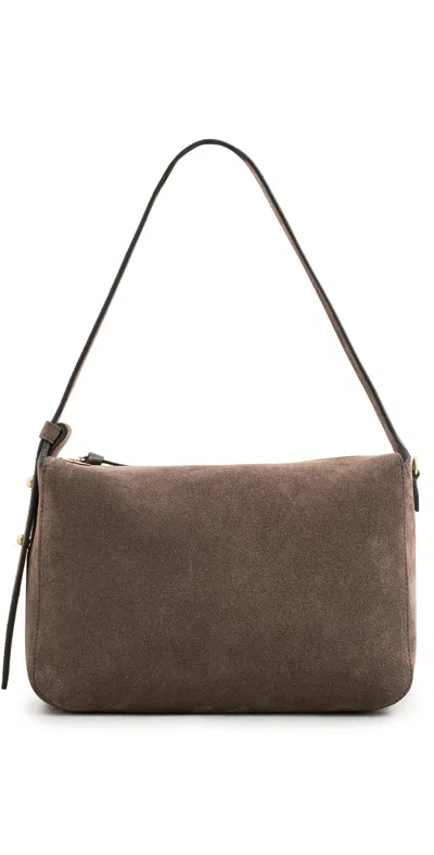 Clare V Fleurine Suede Bag Chocolate In Brown
