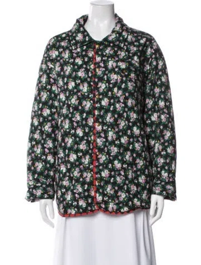 Pre-owned Clare V Floral Print Jacket In Multicolor