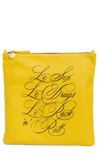 Clare V . Foldover Leather Clutch