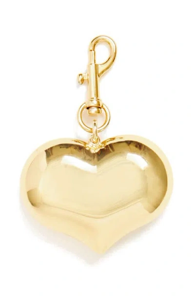 Clare V . Grand Mylar Heart Fob In Gold