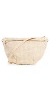 Clare V Grande Fanny Belt Bag In Cream Woven Checker