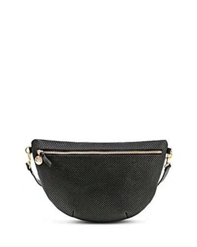Clare V Grande Fanny Leather Belt Bag In Black
