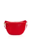 Clare V Grande Fanny Woven Checker Leather Belt Bag In Red