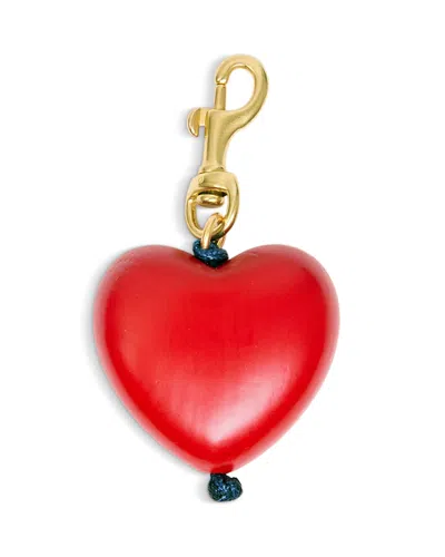 Clare V Grande Heart Fob In Red