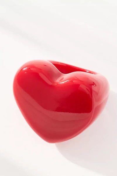Clare V Grande Heart Ring In Red