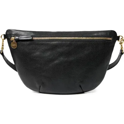 Clare V . Grande Petit Caviar Leather Belt Bag In Black