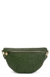 Clare V . Grande Woven Leather Belt Bag In Brown