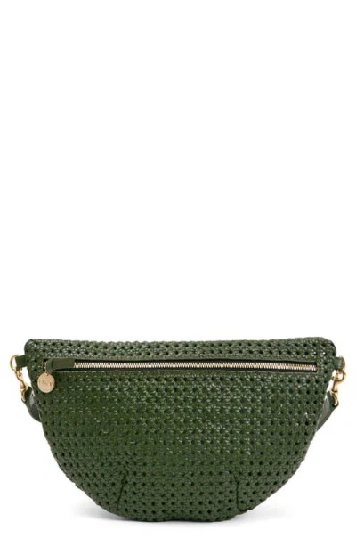 Clare V . Grande Woven Leather Belt Bag