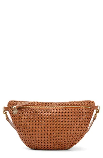 Clare V . Grande Woven Leather Belt Bag