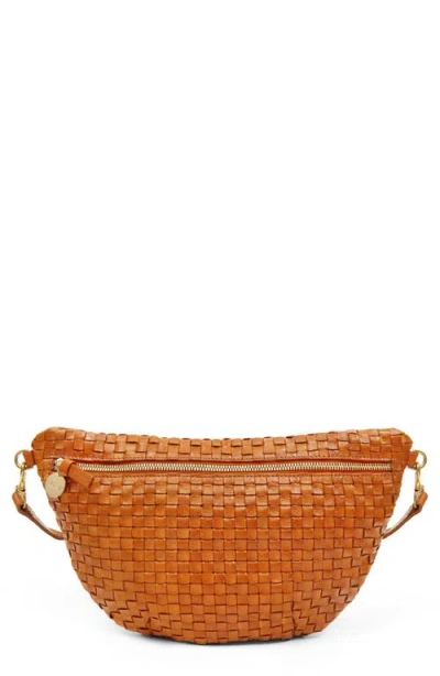 Clare V . Grande Woven Leather Belt Bag