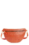 Clare V . Grande Woven Leather Belt Bag In Brown