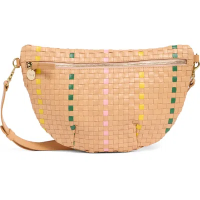 Clare V . Grande Woven Leather Convertible Belt Bag