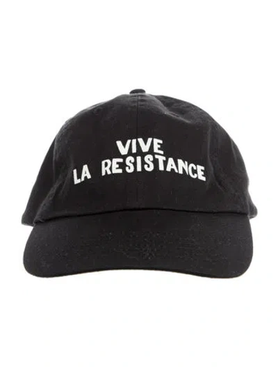 Pre-owned Clare V Graphic Print Baseball Cap In Black