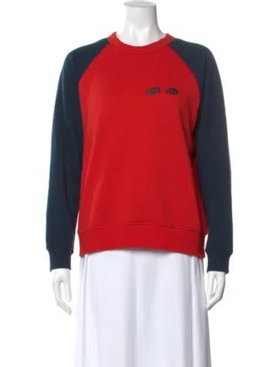 Pre-owned Clare V Graphic Print Crew Neck Sweater In Multi