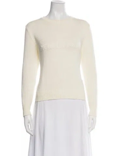Pre-owned Clare V Graphic Print Crew Neck Sweater In Yellow