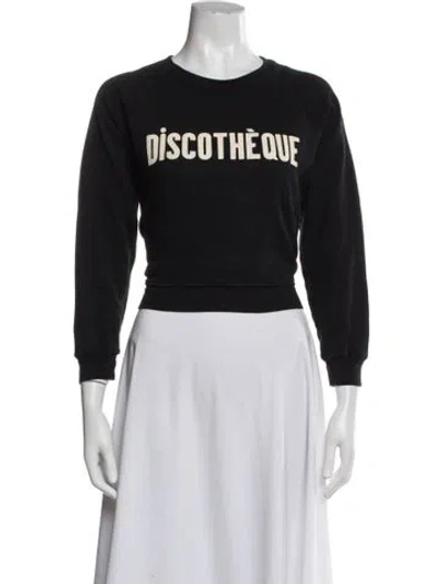 Pre-owned Clare V Graphic Print Crew Neck Sweatshirt In Multi
