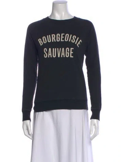 Pre-owned Clare V Graphic Print Crew Neck Sweatshirt In Multi
