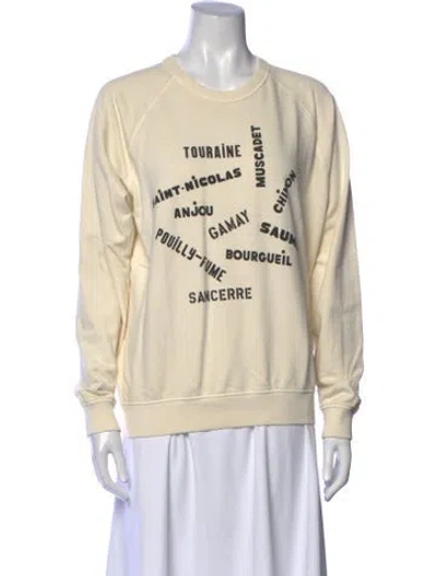 Pre-owned Clare V Graphic Print Crew Neck Sweatshirt In Neutral