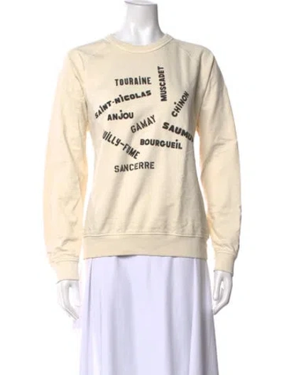 Pre-owned Clare V Graphic Print Crew Neck Sweatshirt In Neutral