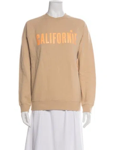Pre-owned Clare V Graphic Print Crew Neck Sweatshirt In Neutral