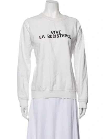Pre-owned Clare V Graphic Print Crew Neck Sweatshirt In Pink
