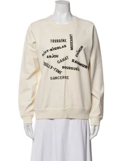 Pre-owned Clare V Graphic Print Crew Neck Sweatshirt W/ Tags In Neutral