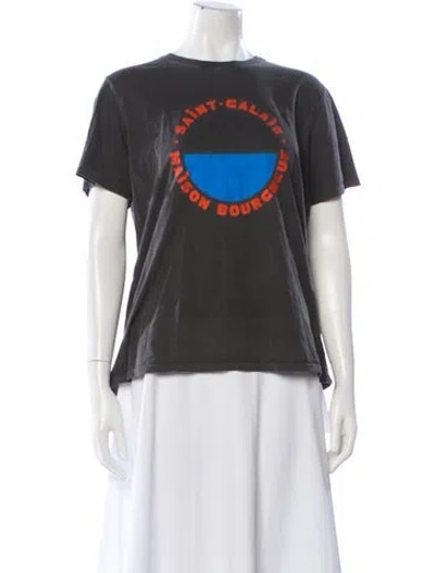 Pre-owned Clare V Graphic Print Crew Neck T-shirt In Gray