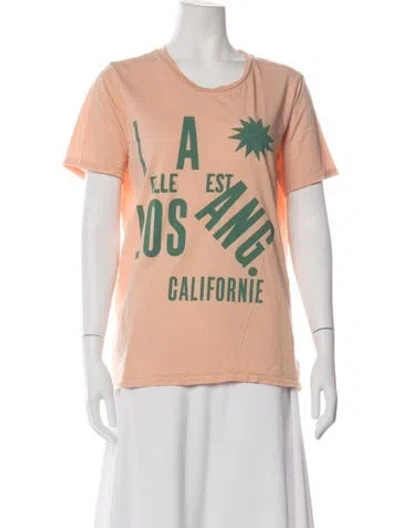 Pre-owned Clare V Graphic Print Crew Neck T-shirt In Multicolor