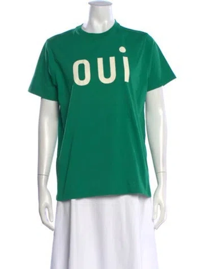 Pre-owned Clare V Graphic Print Crew Neck T-shirt W/ Tags In Green