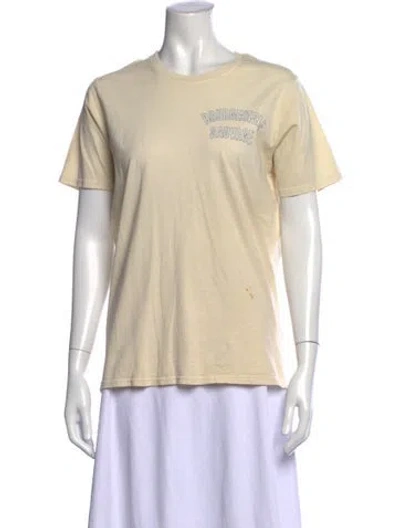 Pre-owned Clare V Graphic Print Crew Neck T-shirt In White