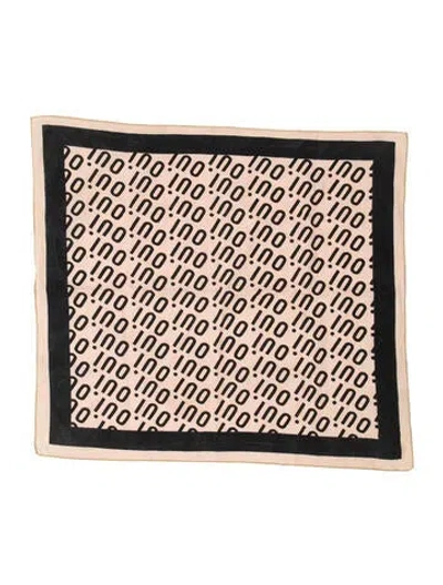 Pre-owned Clare V Graphic Print Scarf In Neutrals