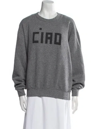 Pre-owned Clare V Graphic Print Sweatpants In Gray