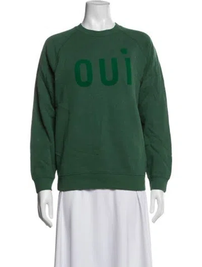 Pre-owned Clare V Graphic Print Sweatpants In Green