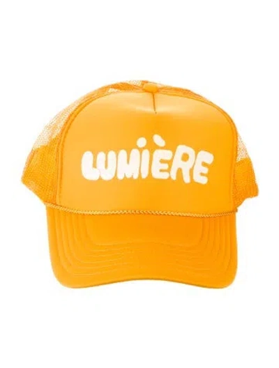 Pre-owned Clare V Graphic Trucker Hat In Yellow