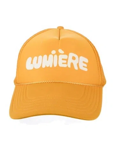Pre-owned Clare V . Graphic Trucker Hat In Yellow