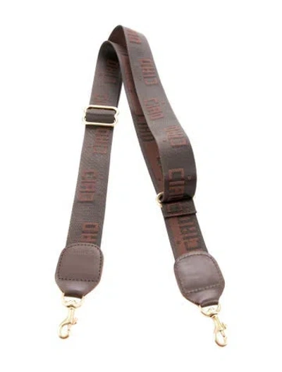 Pre-owned Clare V Grosgrain Printed Bag Strap In Brown