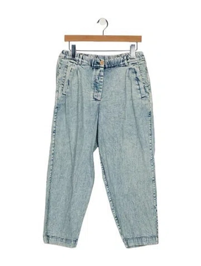 Pre-owned Clare V High-rise Straight Leg Jeans In Blue