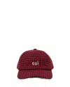Clare V . Wool Adjustable Baseball Cap In Red