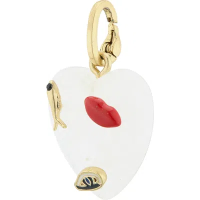 Clare V . Icon Heart Charm In Multi Color