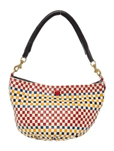 Pre-owned Clare V Intrecciato Hobo In White