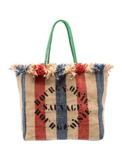 Pre-owned Clare V Jute Tote In Neutrals