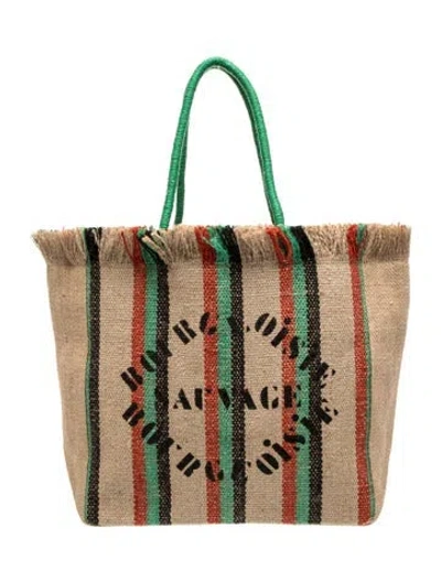 Pre-owned Clare V Jute Tote W/ Tags In Brown