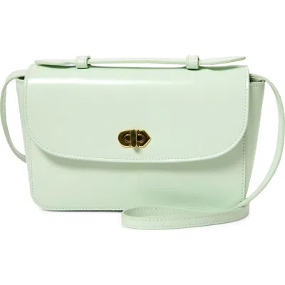 Clare V . Kathryn Leather Crossbody Bag In Gray