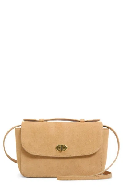 Clare V . Kathryn Suede Shoulder Bag In Brown