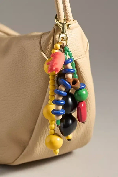 Clare V Le Beaded Tassel Bag Charm In Multi