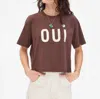 Clare V Le Carre Oui Tee In Chocolate In Brown