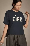 Clare V Le Carré Tee In Blue