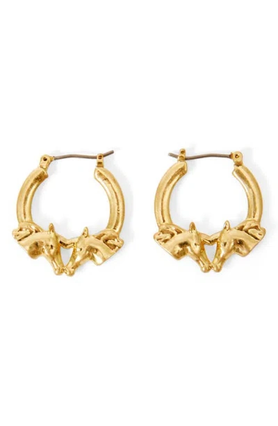 Clare V . Le Cheval Hoop Earrings In Gold