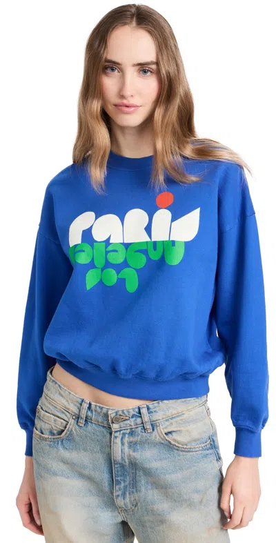 Clare V Le Drop Sweatshirt Lapis W/ Cream