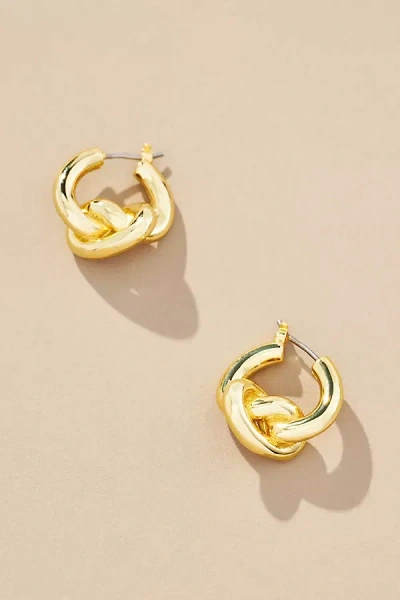 Clare V Le Knot Hoop Earrings In Gold